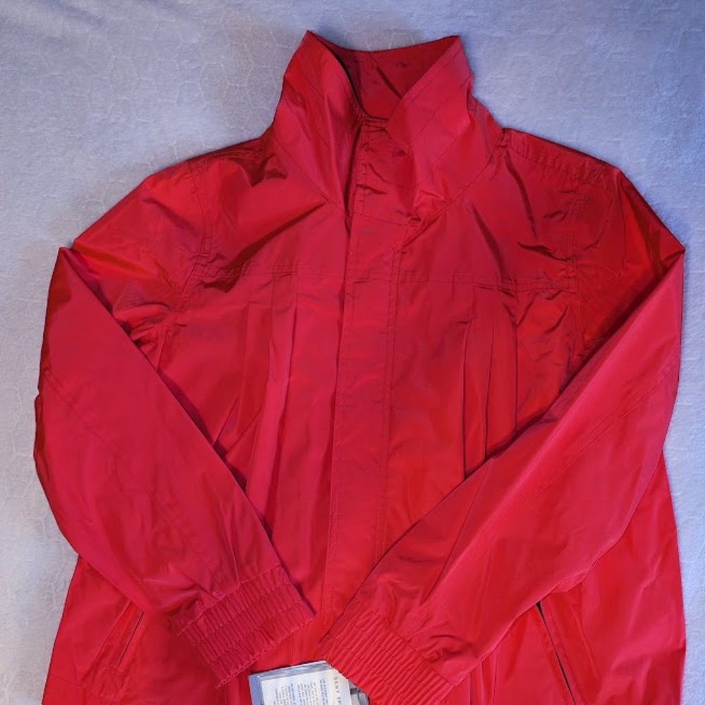 New DKNY Sport Women's Bright Coral Rain Jacket size LG